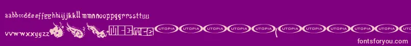 Wentelteefje Font – Pink Fonts on Purple Background