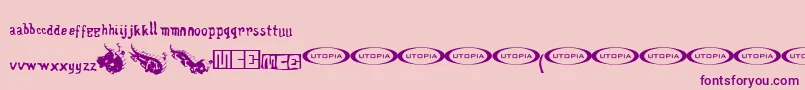 Wentelteefje Font – Purple Fonts on Pink Background