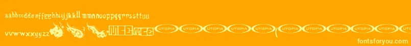 Wentelteefje Font – Yellow Fonts on Orange Background