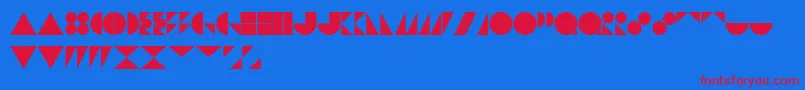 フォントBookashade – 赤い文字の青い背景