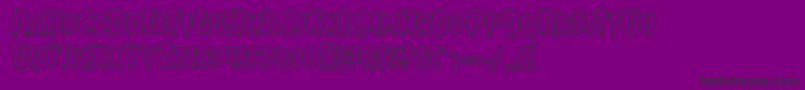 Mrsmonsterboldout-Schriftart – Schwarze Schriften auf violettem Hintergrund