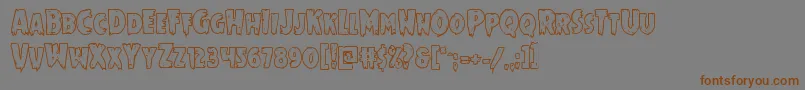 Mrsmonsterboldout Font – Brown Fonts on Gray Background