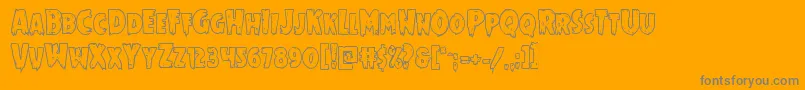 Mrsmonsterboldout Font – Gray Fonts on Orange Background