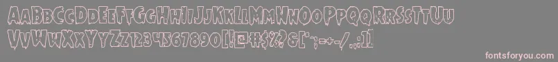 Mrsmonsterboldout Font – Pink Fonts on Gray Background