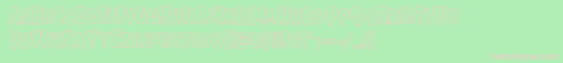 Mrsmonsterboldout Font – Pink Fonts on Green Background