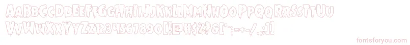 Mrsmonsterboldout Font – Pink Fonts on White Background