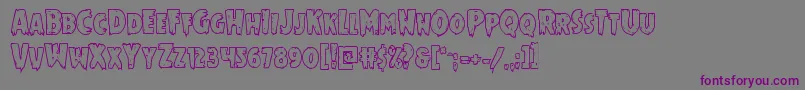 Mrsmonsterboldout Font – Purple Fonts on Gray Background