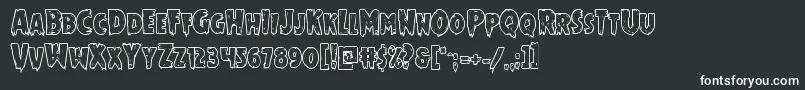 Mrsmonsterboldout Font – White Fonts on Black Background