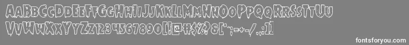 Mrsmonsterboldout Font – White Fonts on Gray Background