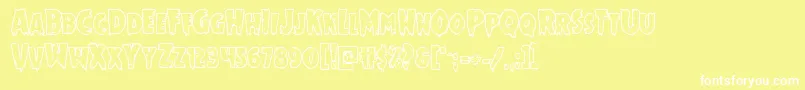 Mrsmonsterboldout Font – White Fonts on Yellow Background