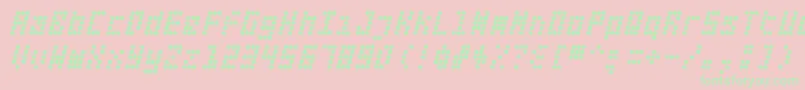 Fiftes Font – Green Fonts on Pink Background