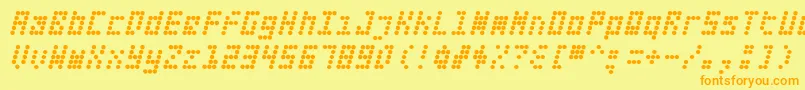 Fiftes Font – Orange Fonts on Yellow Background