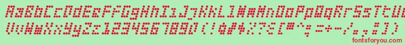 Fiftes Font – Red Fonts on Green Background