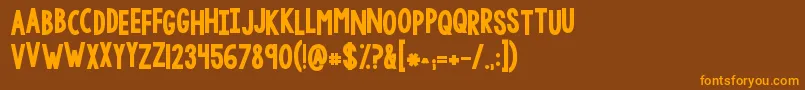 Шрифт Kglethergosolid – оранжевые шрифты на коричневом фоне