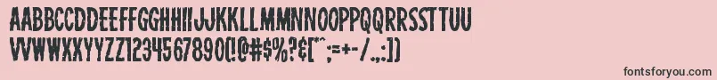 Carnivalcorpse-Schriftart – Schwarze Schriften auf rosa Hintergrund
