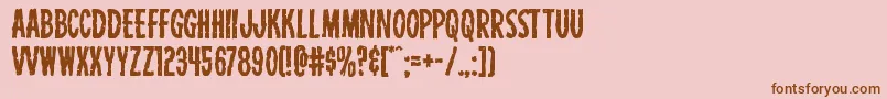 フォントCarnivalcorpse – ピンクの背景に茶色のフォント