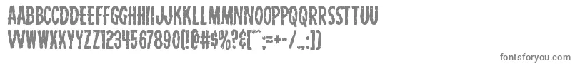 フォントCarnivalcorpse – 白い背景に灰色の文字