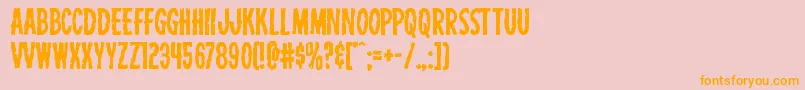 Carnivalcorpse Font – Orange Fonts on Pink Background