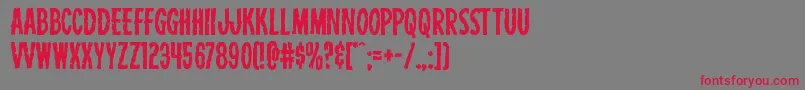 Carnivalcorpse Font – Red Fonts on Gray Background