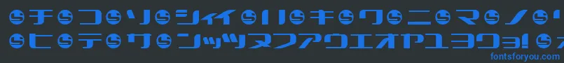 フォントSummek – 黒い背景に青い文字