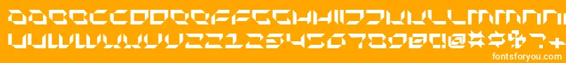 PluranonNormal-Schriftart – Weiße Schriften auf orangefarbenem Hintergrund
