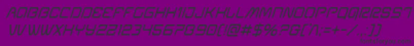 Miraclemercurycondital Font – Black Fonts on Purple Background