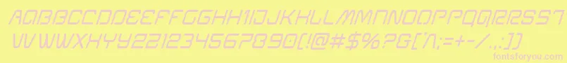 Miraclemercurycondital Font – Pink Fonts on Yellow Background