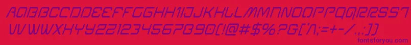 Miraclemercurycondital Font – Purple Fonts on Red Background