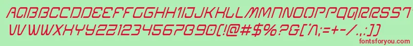 Miraclemercurycondital Font – Red Fonts on Green Background