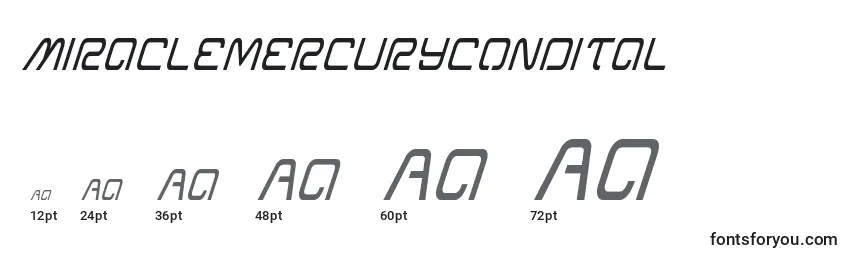 Miraclemercurycondital Font Sizes