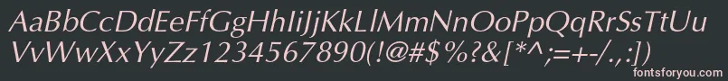 AgopushrcItalic Font – Pink Fonts on Black Background