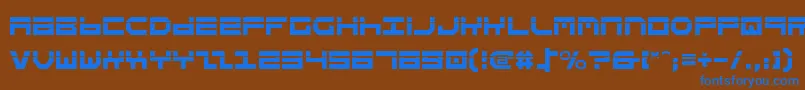 Stuntv2l Font – Blue Fonts on Brown Background
