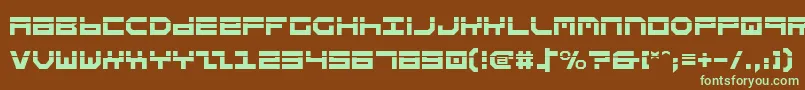 Stuntv2l Font – Green Fonts on Brown Background