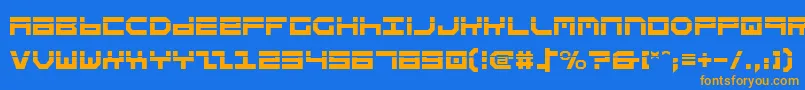 Stuntv2l Font – Orange Fonts on Blue Background