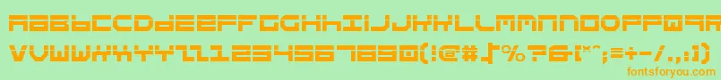 Stuntv2l-Schriftart – Orangefarbene Schriften auf grünem Hintergrund