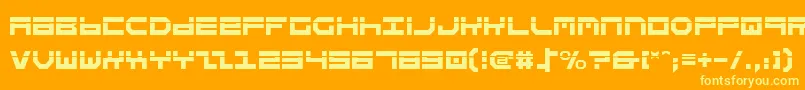 Stuntv2l-Schriftart – Gelbe Schriften auf orangefarbenem Hintergrund