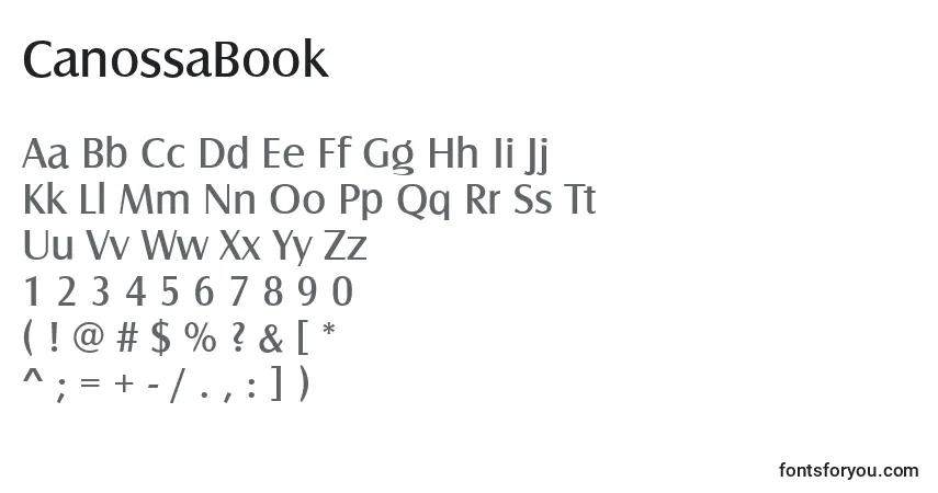 Schriftart CanossaBook – Alphabet, Zahlen, spezielle Symbole