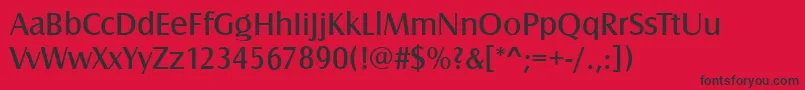 CanossaBook Font – Black Fonts on Red Background