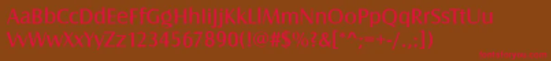 CanossaBook Font – Red Fonts on Brown Background