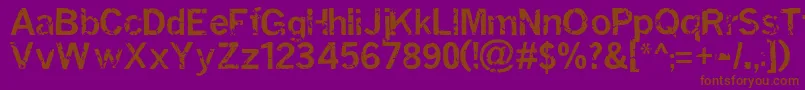 Miasi Font – Brown Fonts on Purple Background