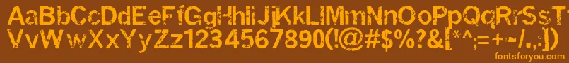 Miasi Font – Orange Fonts on Brown Background