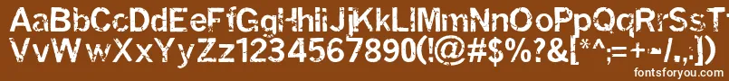 Miasi Font – White Fonts on Brown Background