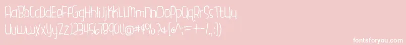 GardenFreshTomatoes-Schriftart – Weiße Schriften auf rosa Hintergrund