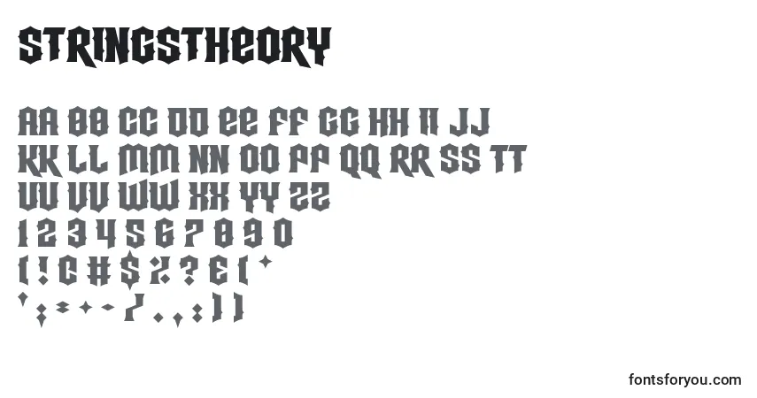 Czcionka StringsTheory – alfabet, cyfry, specjalne znaki