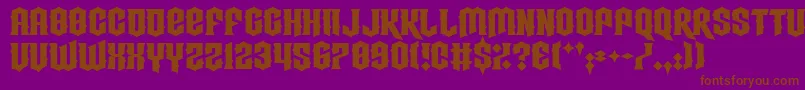 StringsTheory-fontti – ruskeat fontit violetilla taustalla