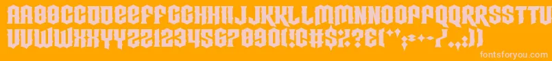 Шрифт StringsTheory – розовые шрифты на оранжевом фоне