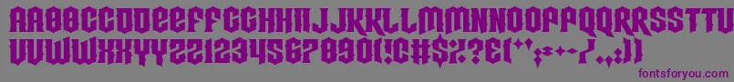 フォントStringsTheory – 紫色のフォント、灰色の背景