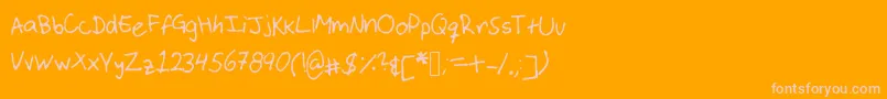 Aramabdulla Font – Pink Fonts on Orange Background