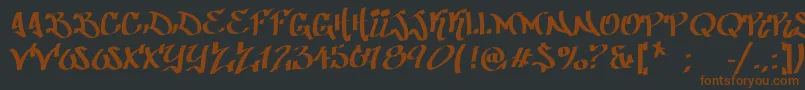 PatinioGraffiti Font – Brown Fonts on Black Background