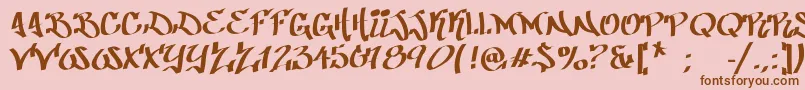 PatinioGraffiti Font – Brown Fonts on Pink Background